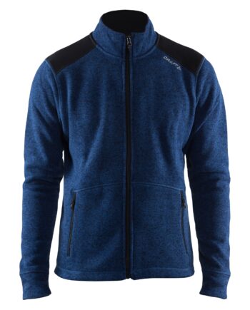 Craft Noble Zip Jacket Heavy Knit Fleece Maend Deep Black