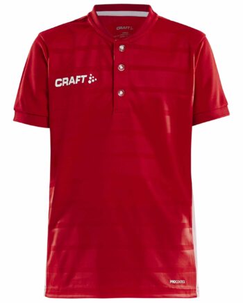 Craft Pro Control Button Jersey Jr Bright Red White 122 128