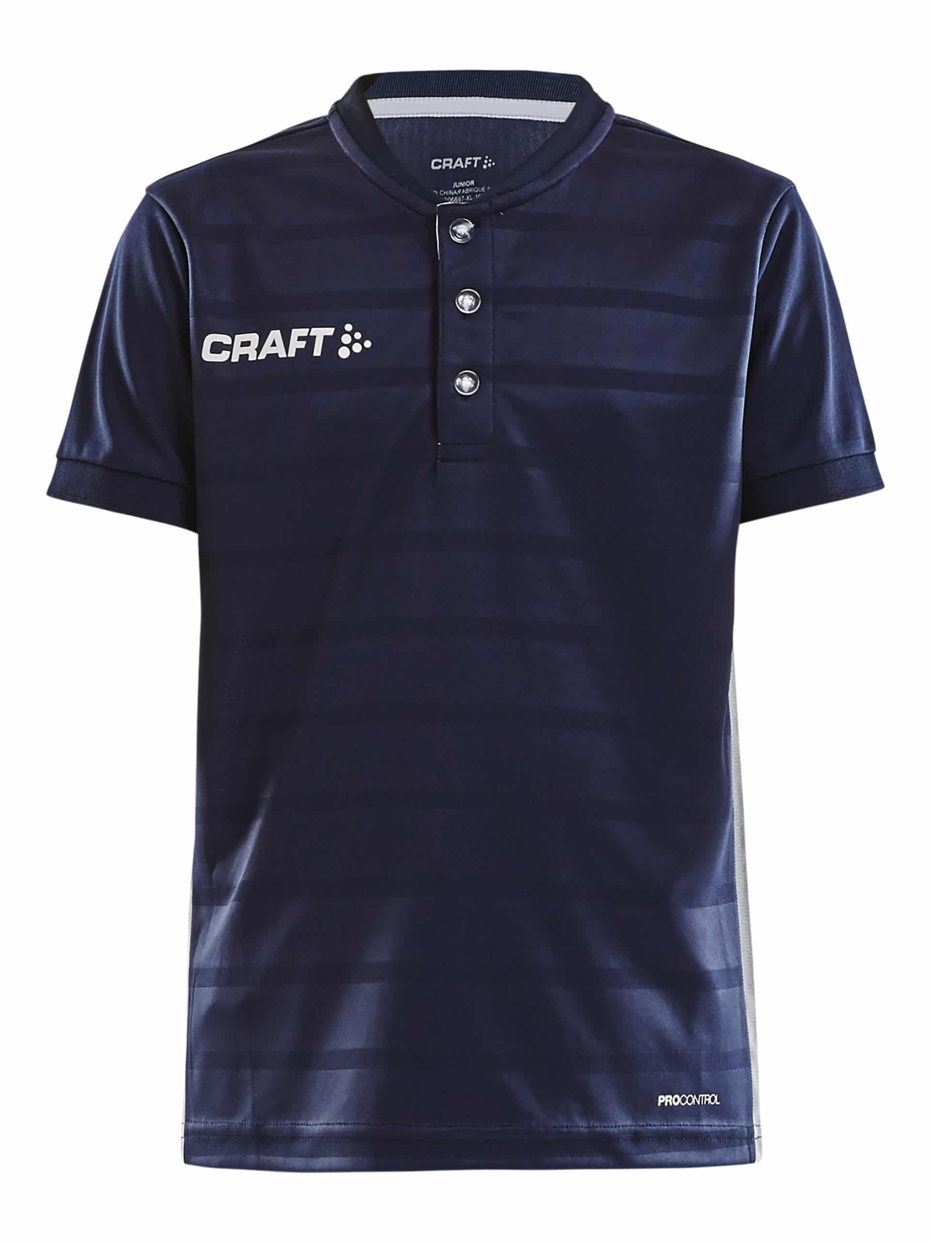 Craft Pro Control Button Jersey Jr Navy White 122 128