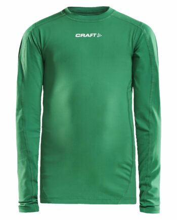 Craft Pro Control Compression Long Sleeve Jr Team Green 122 128