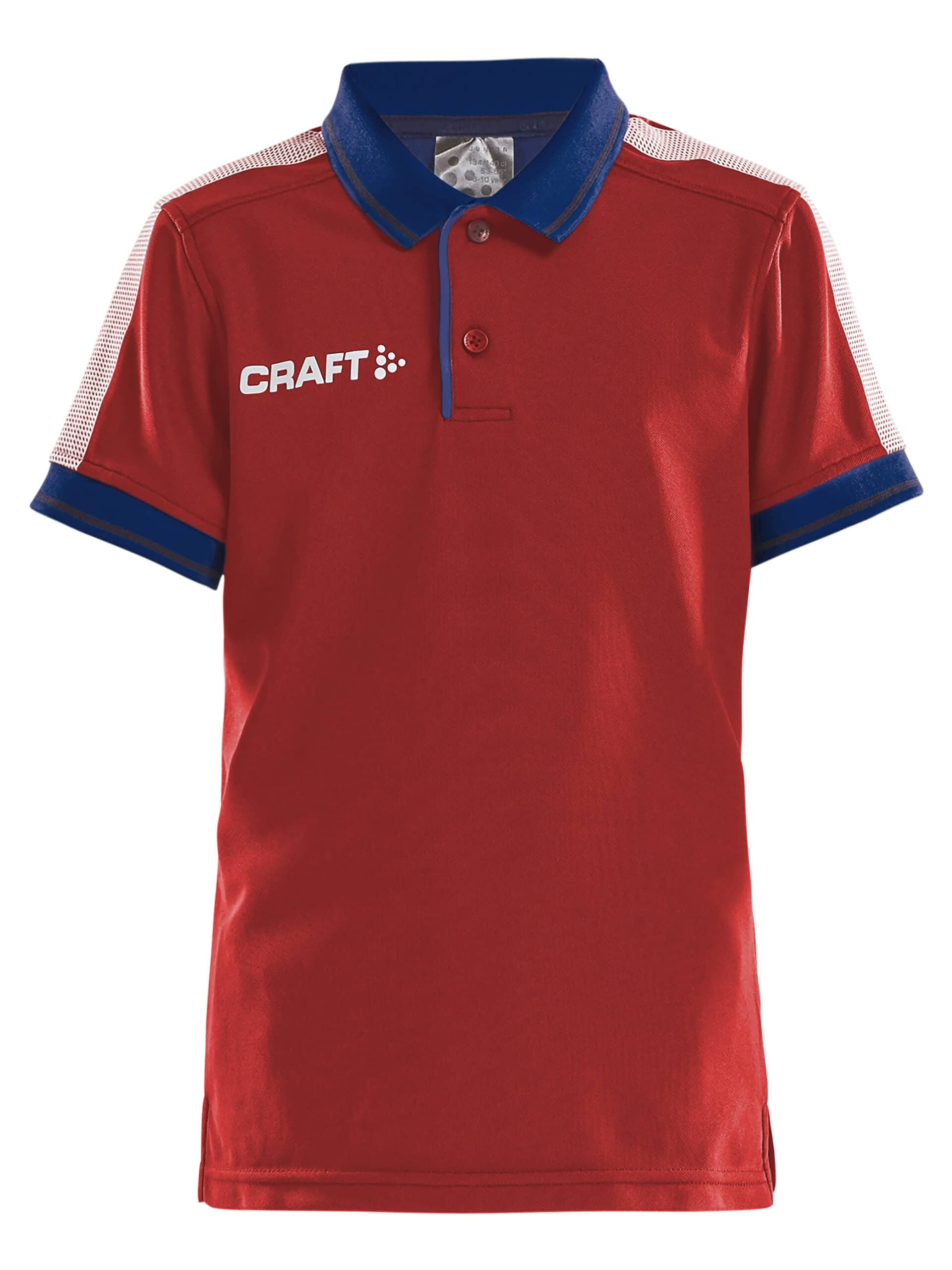 Craft Pro Control Poloshirt Jr Bright Red Navy 122 128
