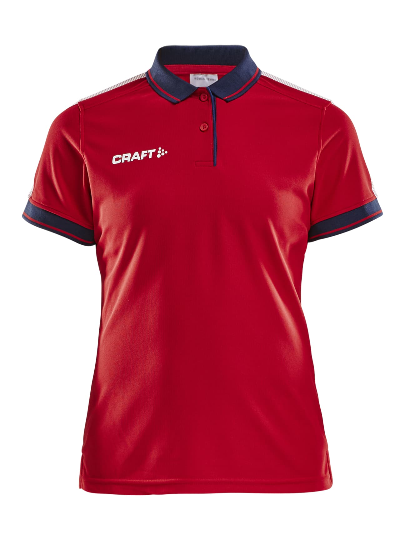 Craft Pro Control Poloshirt Kvinder Bright Red Navy Xs