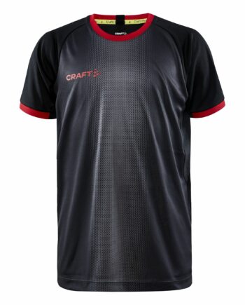 Craft Progress     Graphic Jersey Jr Black Bright Red 146 152