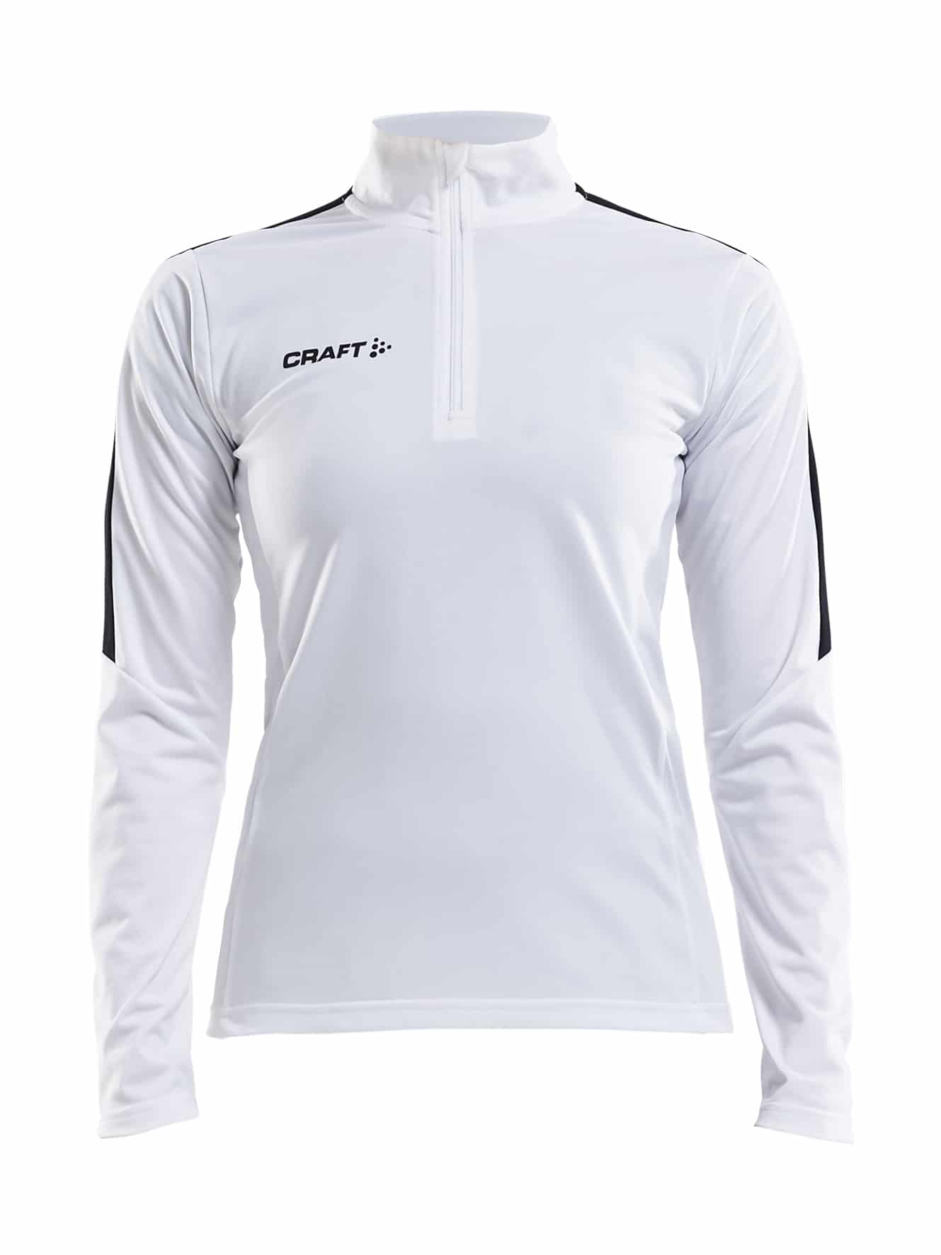 Craft Progress Halfzip Ls Tee Kvinder White