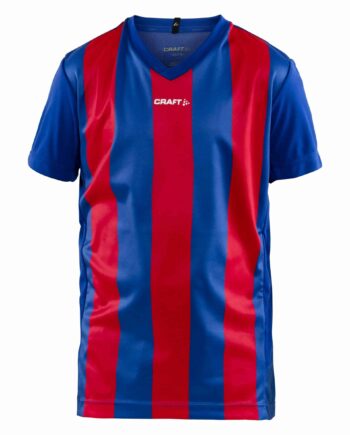 Craft Progress Jersey Stripe Jr Club Cobolt Bright Red 122 128