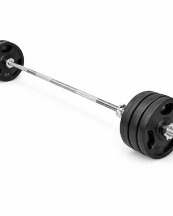 170 Cm Vægtstang Stjerneluk   60 Kilo Vægtskiver Med Greb