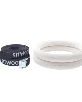Fitwood Ulpu Gymnastikringe 28mm Glazing-overflade   Sort Strop