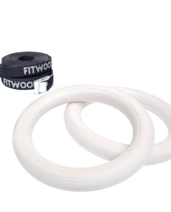 Fitwood Ulpu Mini Gymnastikringe 25mm Glazing Overflade   Sort Strop