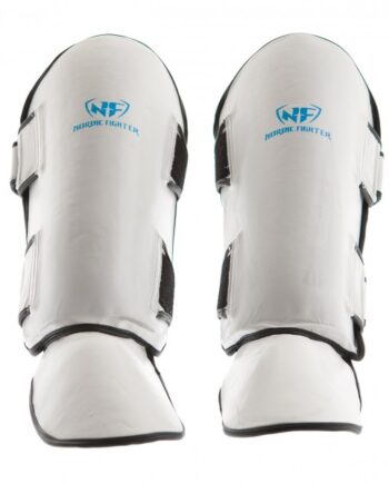 Nordic Fighter Shin Guards Instep Type   Benskinne Læder Hvid Large