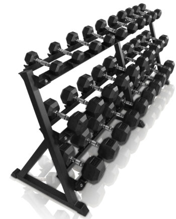 Odin 545kg Hex Set Pakketilbud  15 Sæt Håndvægte   Rack