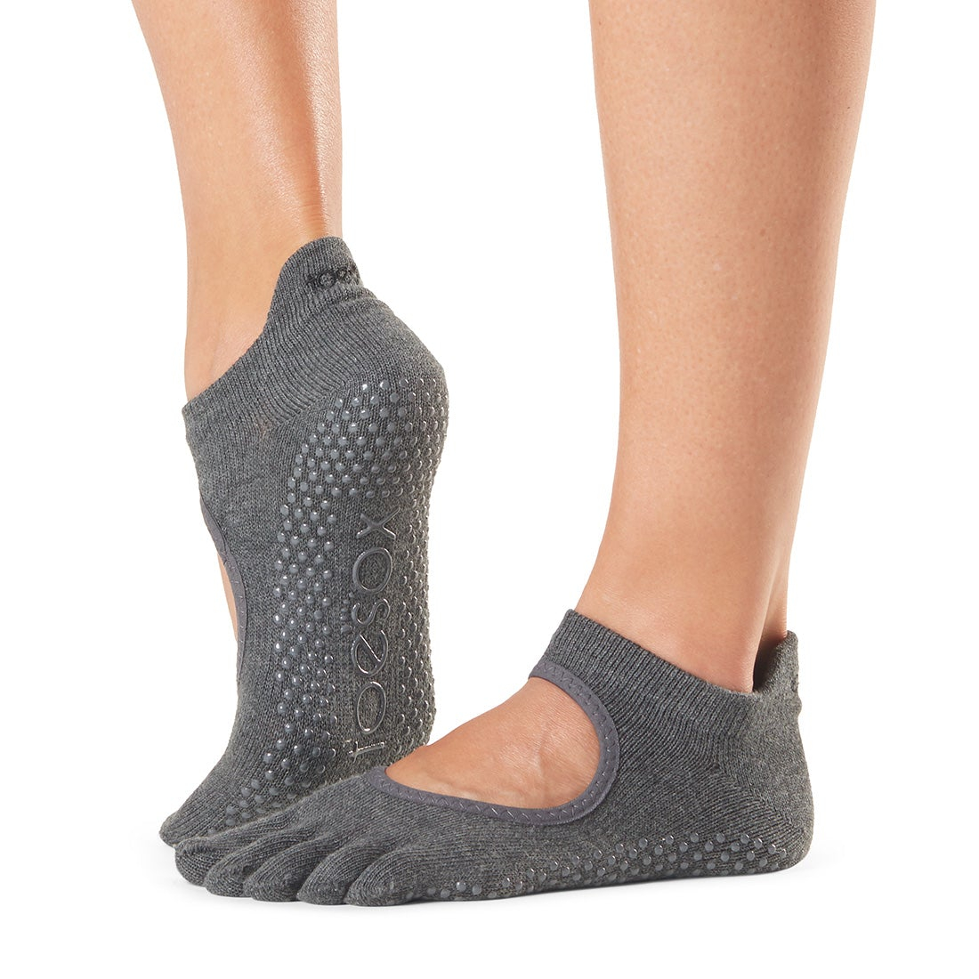 Toesox Fulltoe Bellarina Grip Koksgrå
