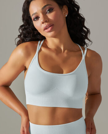 Ultrafit Cross Back Sports Bh Iceblue Small   Iceblue