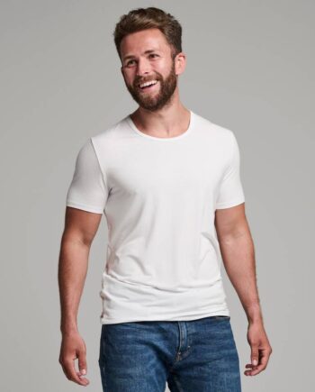 Bambusa  -shirt Med Rund Hals  Hvid