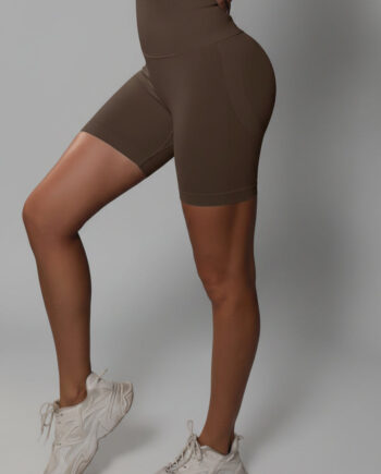 Bodycurve Scrunch Shorts   Brown Small   Brown