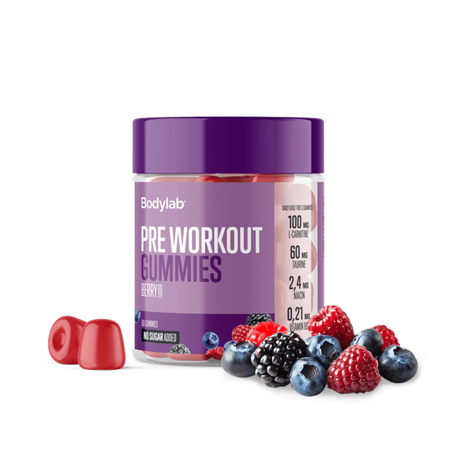 Bodylab Pre Workout Gummies  60 Stk  Berry