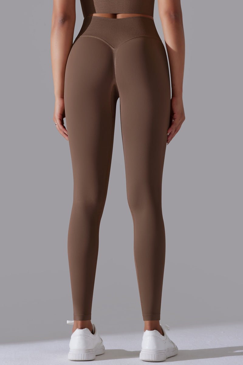 Enduranceflex Scrunch Tights  Mid Waist   Squat Proof  Coffee Small   Coffee