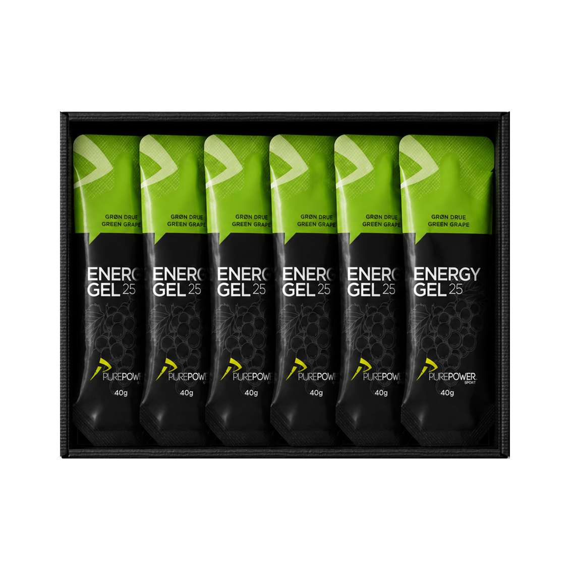 Energy Gel Grøn Drue 12   40g