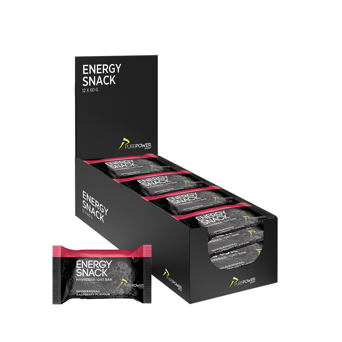Energy Snack Hindbær 12x60