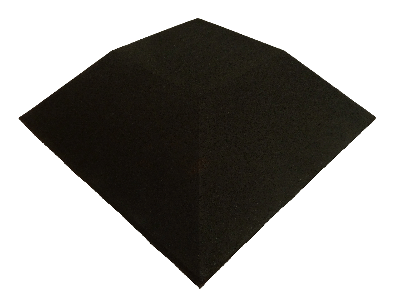 Ergofloor Ergoplay Impact Gummifliser   Faldunderlag Hjørne 500x500x75 Mm Sort