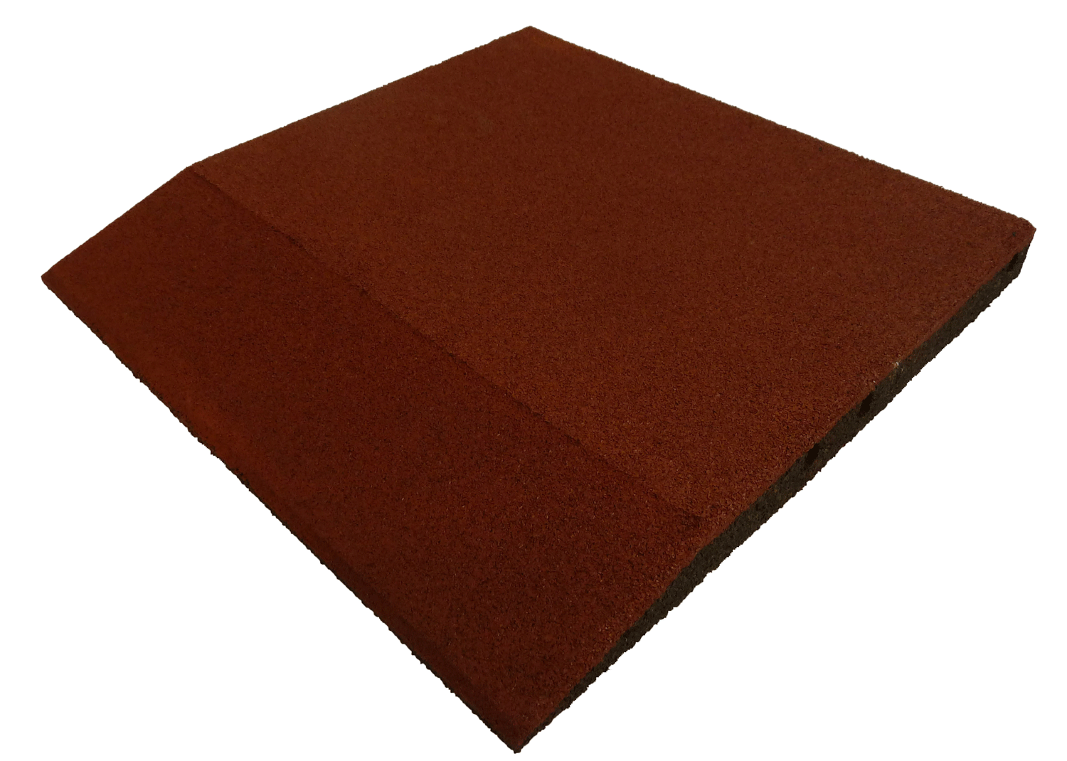 Ergofloor Ergoplay Impact Gummifliser   Faldunderlag Rampe 500x500x45 Mm Rød
