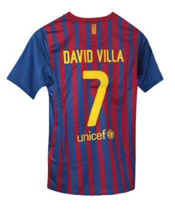 Fc Barcelona Home Jersey 2011 12 Youth David Villa  -ym   140-152 Old
