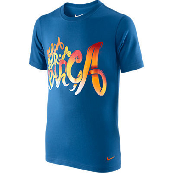Fc Barcelona  -shirt Core 2011 12 Blå Børn-yxs   116-128
