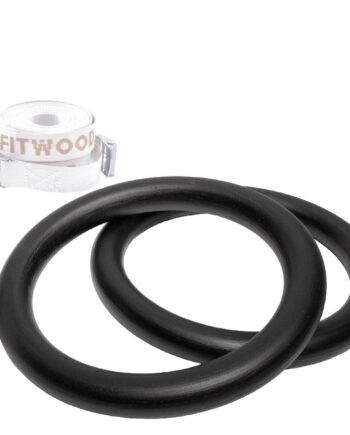Fitwood Ulpu Gymnastikringe 28mm Sort Overflade  Hvid Strop
