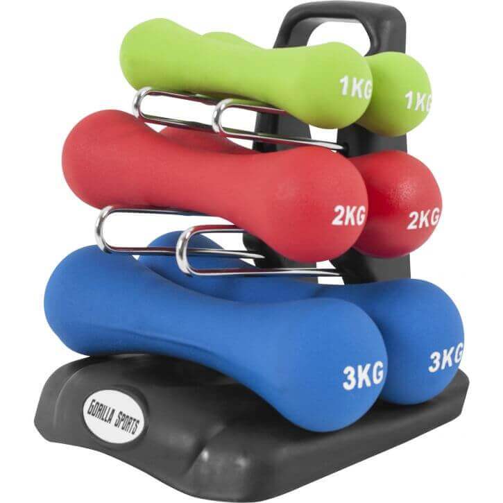 Håndvægtsæt Med Flot Holder