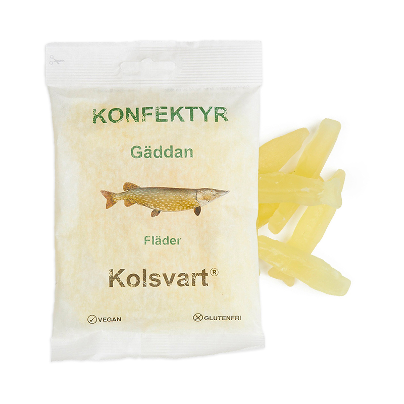 Kolsvart Gedde Hyldeblomst Vingummifisk