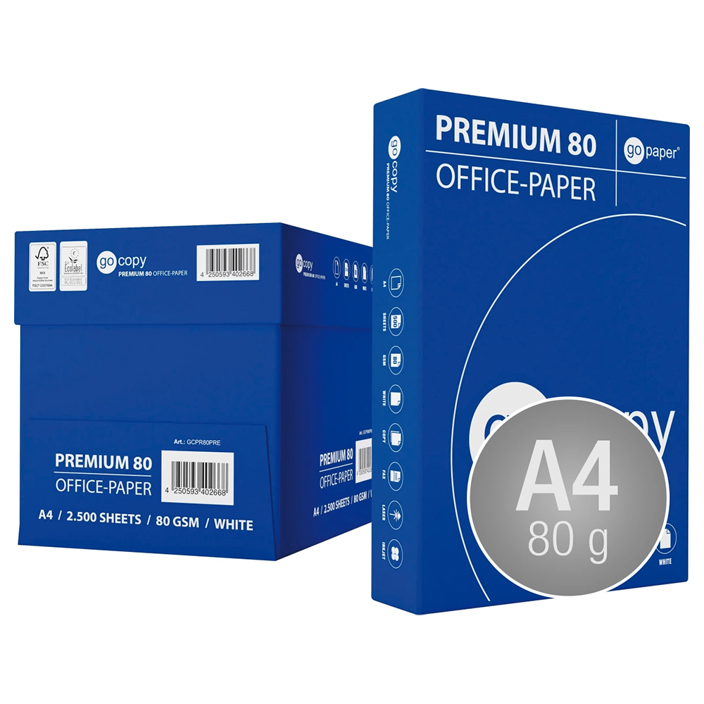 Kopipapir   Printerpapir 80g A4 500 Stk