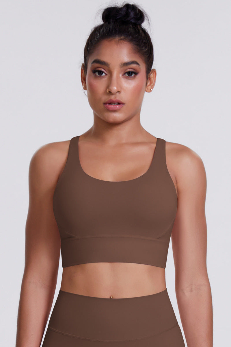 Lea Crossback Sports Bh Brown Small   Brown