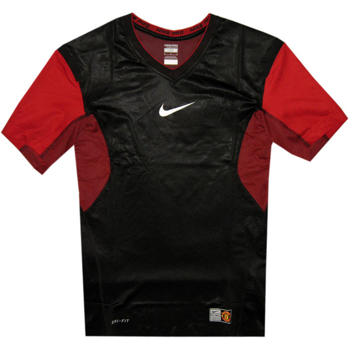 Manchester United Vapor Neck Top 2010 11 Rød-sort-