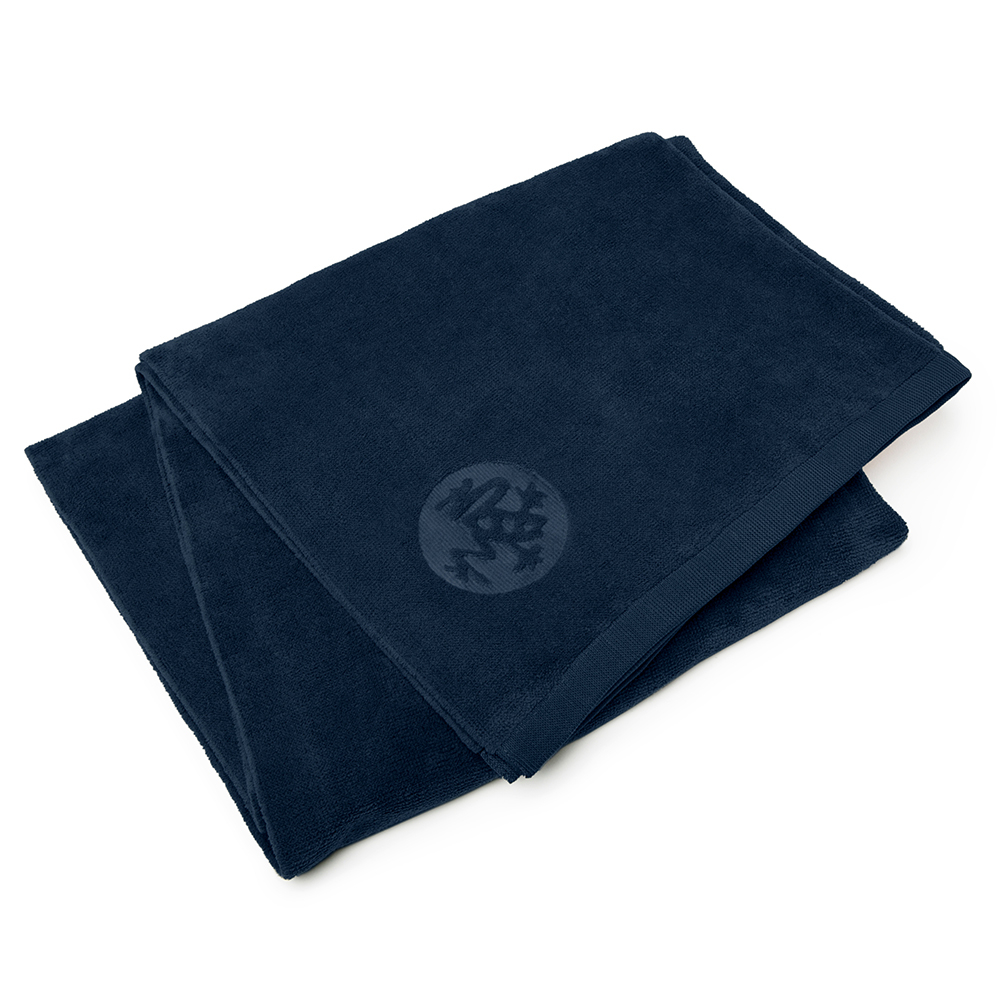 Manduka Equa Yoga Mat Håndklæde  Mørkeblå Midnight