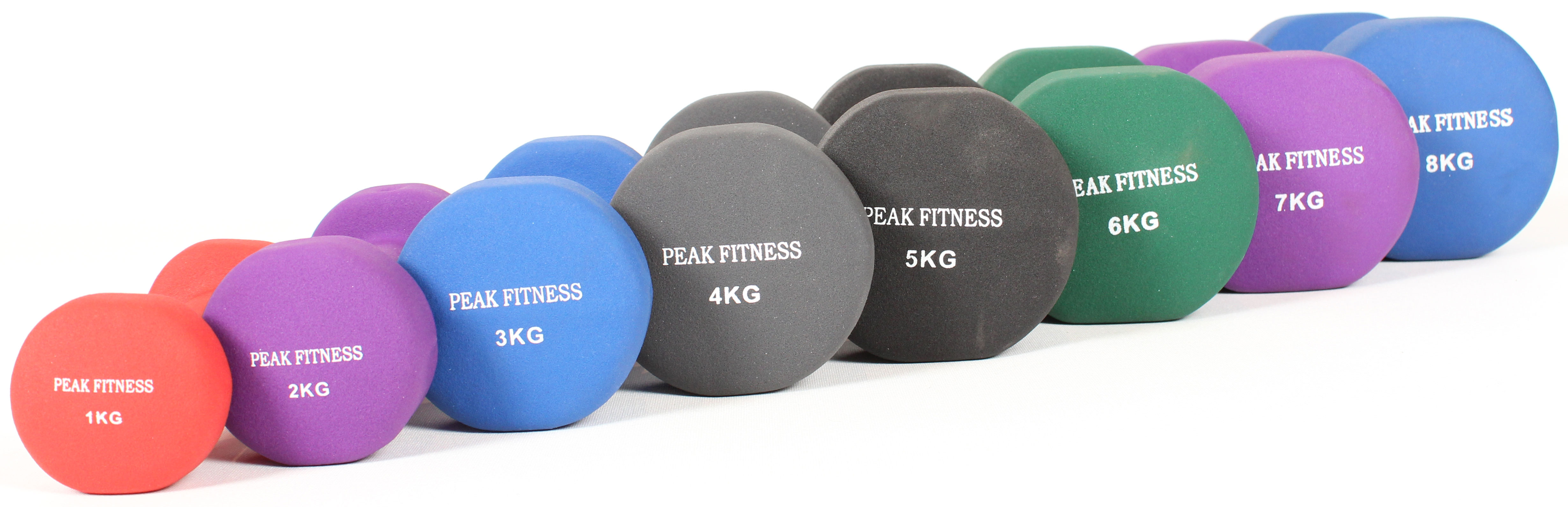 Peak Fitness   Håndvægtsæt  -  Neopren   Kg