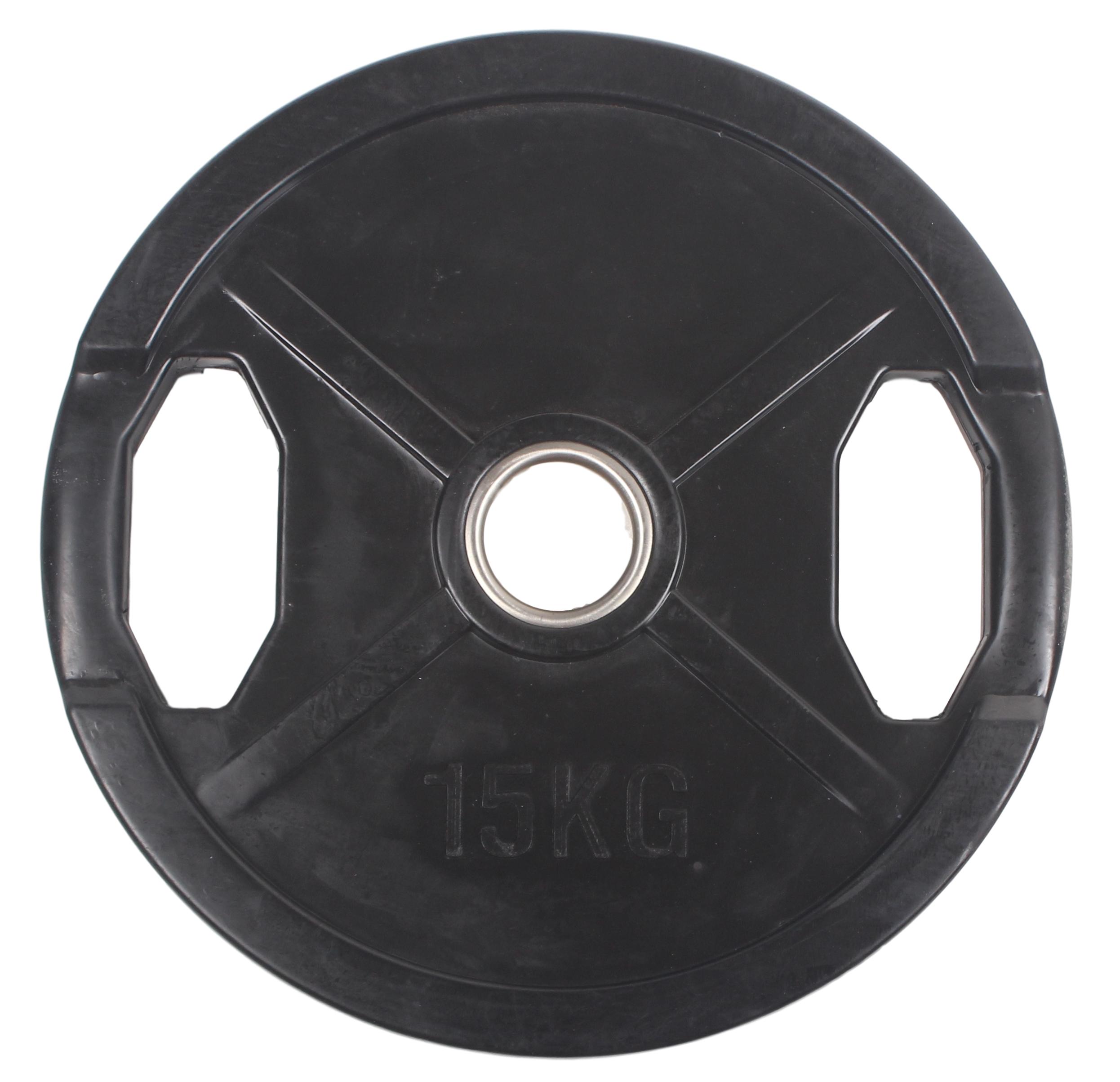 Peak Fitness  50 Mm Vægtskive   Gummi 15 Kg Sort