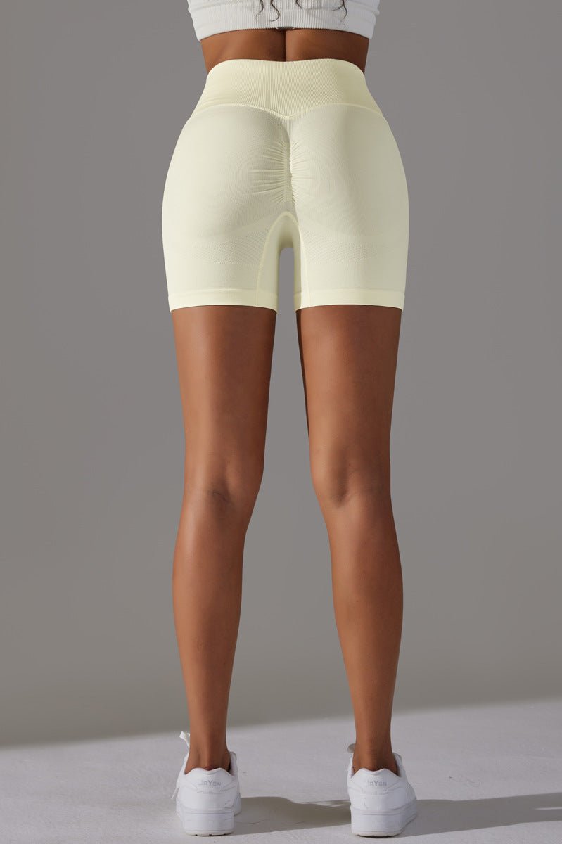 Performancepro Scrunch Shorts Ivory Small   Ivory