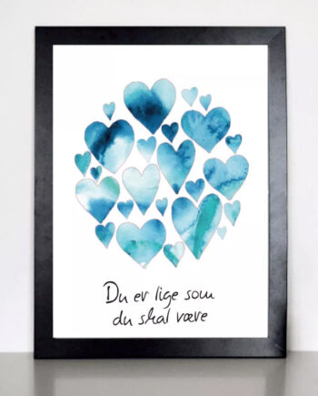 Plakat Du Er Lige Som Du Skal Være