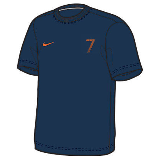 Portugal  -shirt Cristiano Ronaldo   Mørkeblå Børn-yl   147-158
