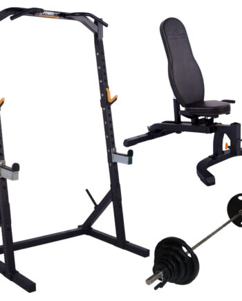 Powertec  Half Rack    Bænk Og 125 Kg  Sort 50 Mm Black
