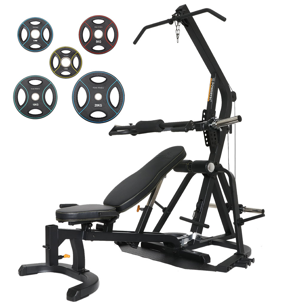 Powertec  Workbench Levergym    77  Pu-vægtsæt   Kg Black