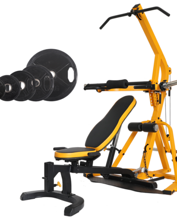 Powertec  Workbench Levergym Yellow   77   50 Mm Vægtskiver   Kg Sort