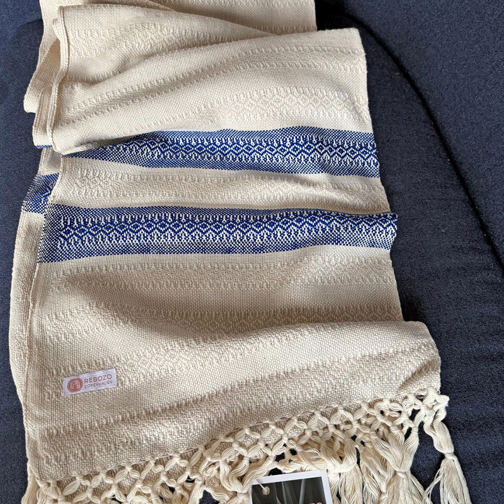 Rebozo Tørklæde  Emma   Strib  Blå