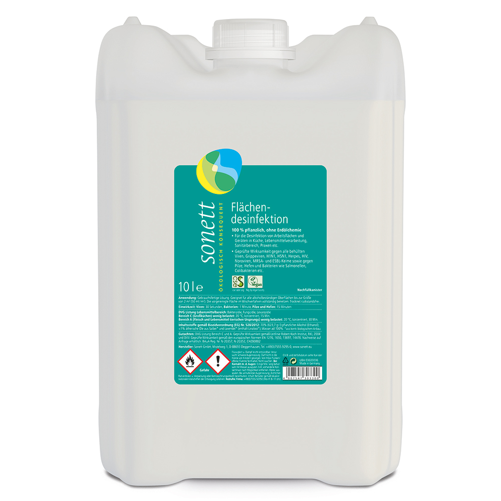 Sonett Desinfektionsmiddel Til Overflader  10 Liter