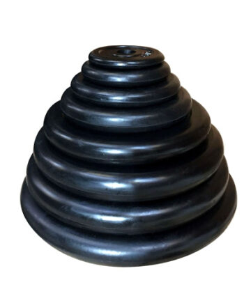 Sort Gummi Vægtskive 30 Mm 10 Kg