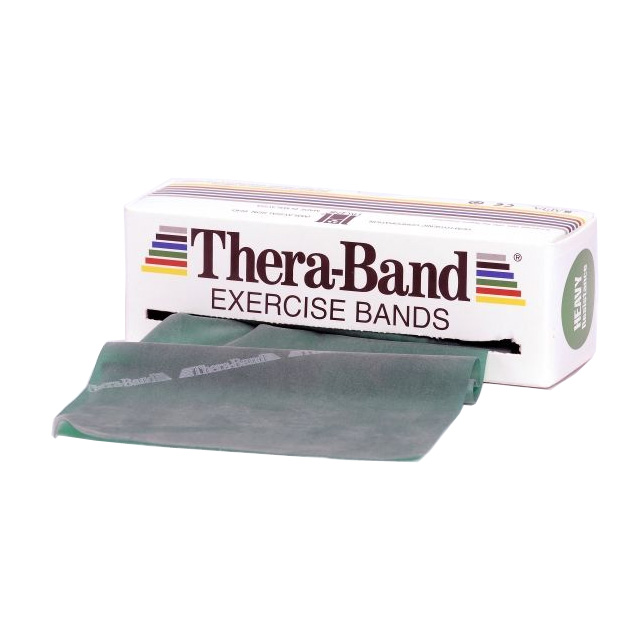 Thera-band Træningselastik Bånd Level   Hård Grøn   5m