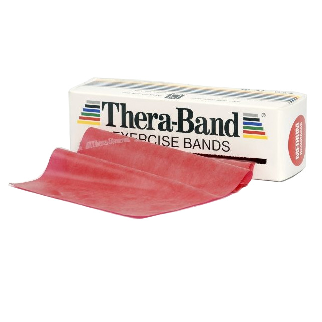Thera-band Træningselastik Bånd Level   Medium Rød 45 5m