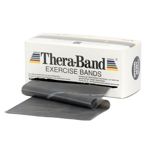 Thera-band Træningselastik Bånd Level   Speciel Hård Sort   5m