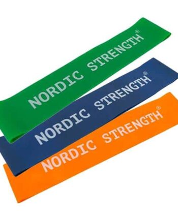 Træningselastik  -pack Fra Nordic Strength  Grøn Blå Orange