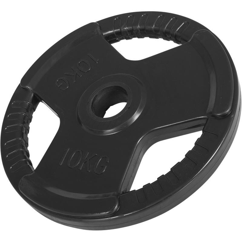 Vægtskive 50 Mm Gummi Med Greb 10 Kg