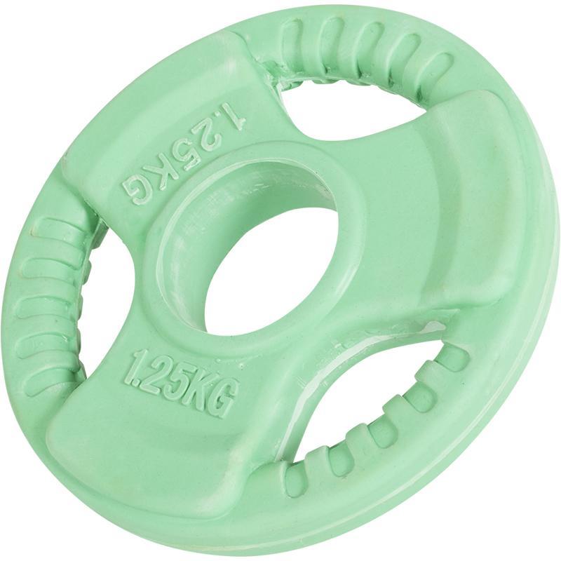 Vægtskive 50 Mm Gummi Med Greb   25 Kg